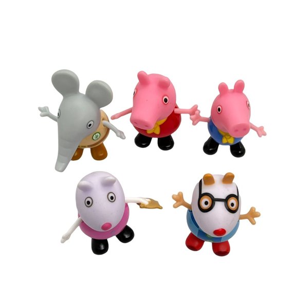 Peppa the Pig Set of 5 Characters Posable Figures Toys - Picture 3 of 5